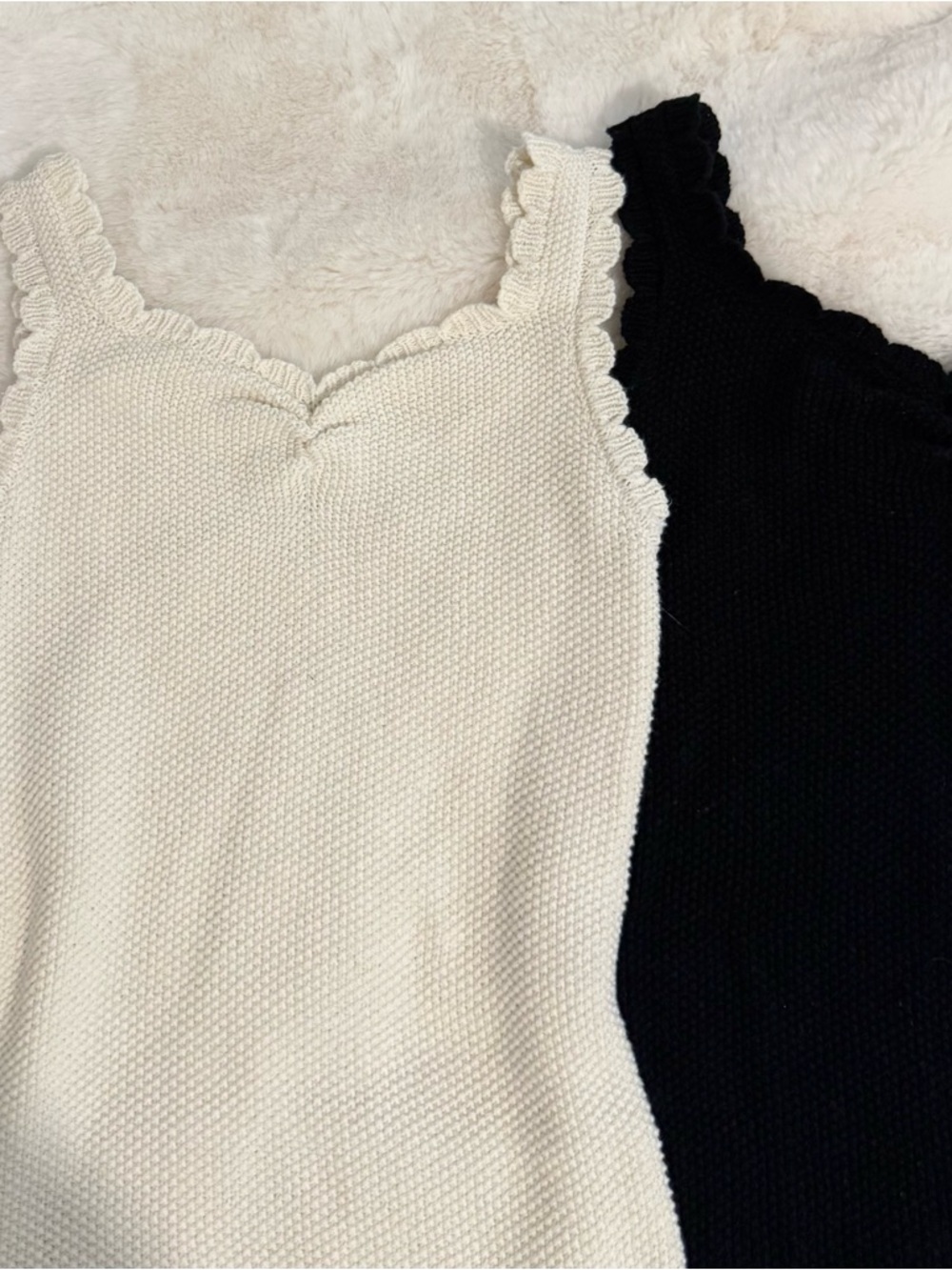 Girls Knit Dresses - Cream & Black - Picture 2 of 2